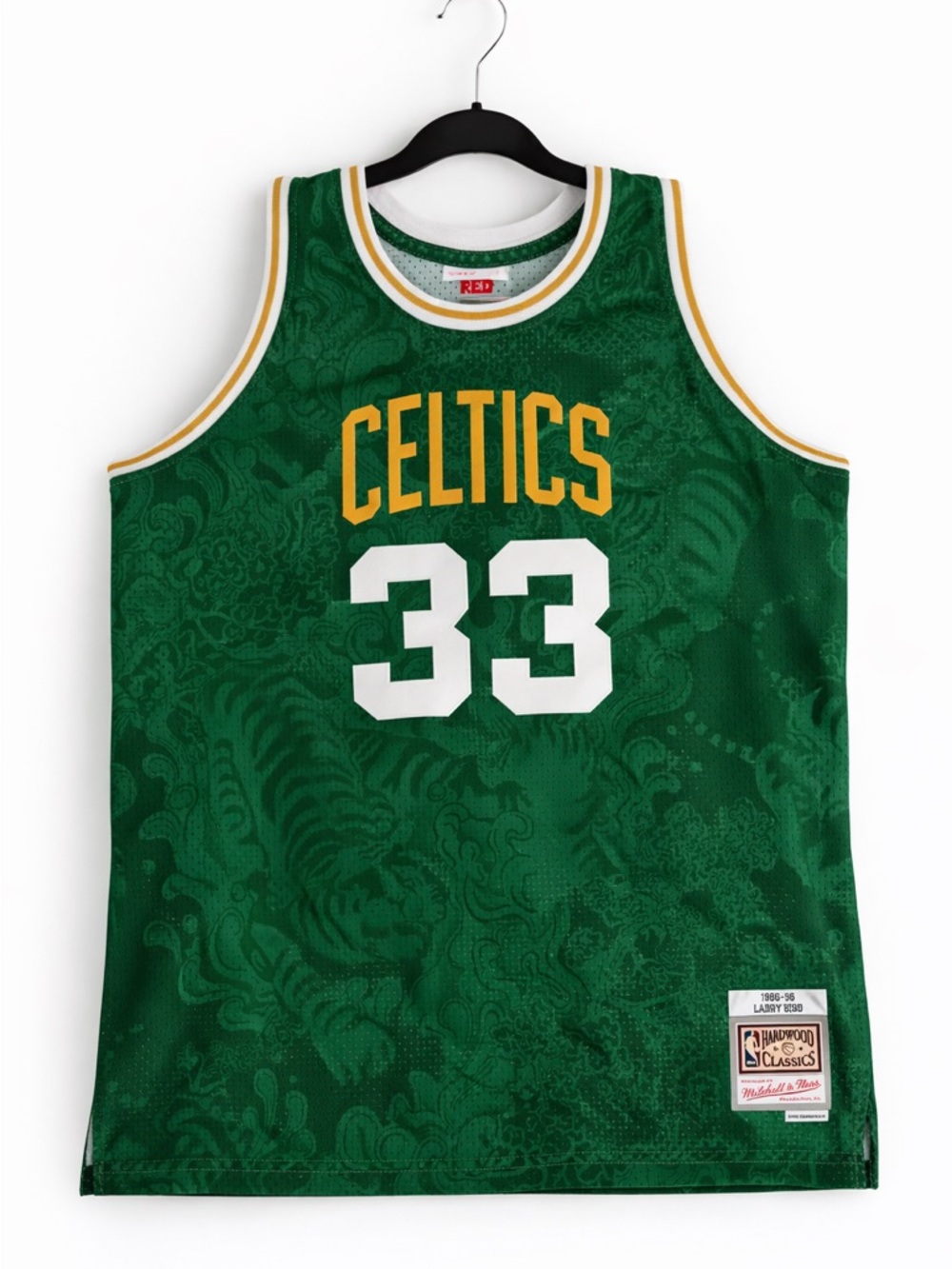 Larry Bird Celtics #33 Mitchell & Ness 1985-86 Hardwood Classics Jersey Green